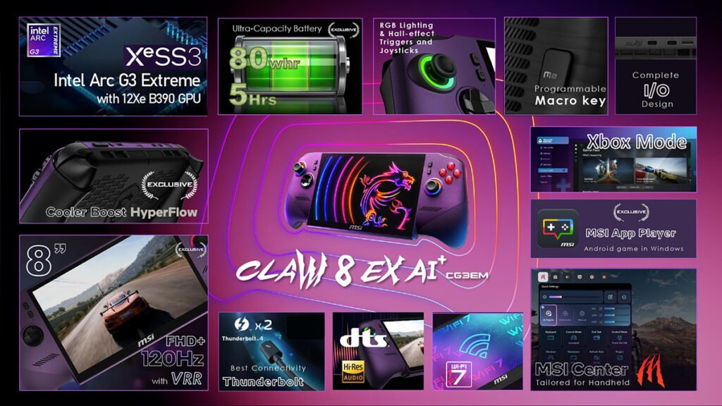 MSI Claw 8 EX AI+
